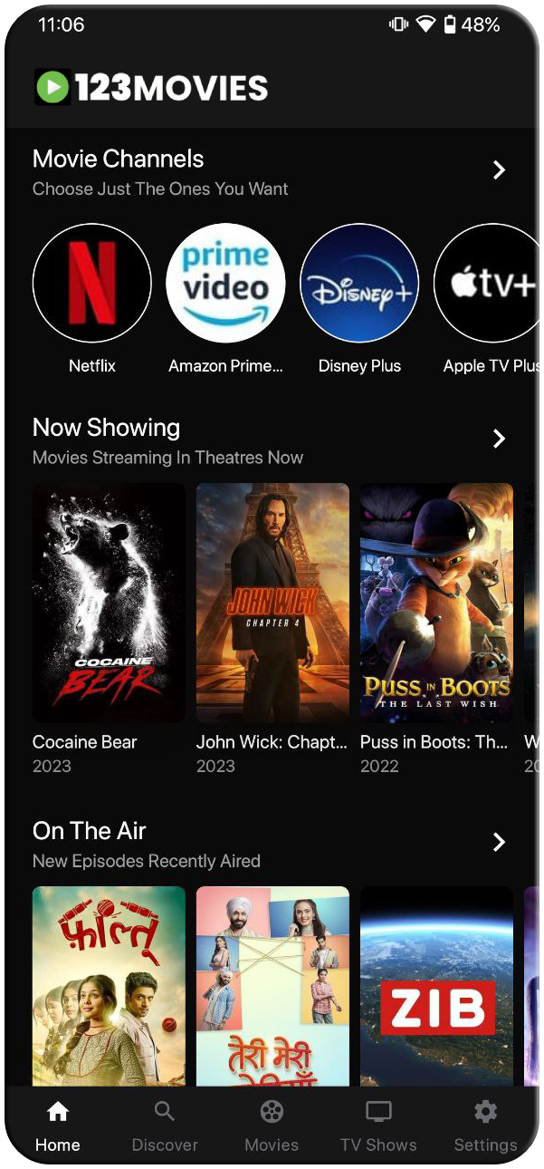 123movies App Screenshot 1